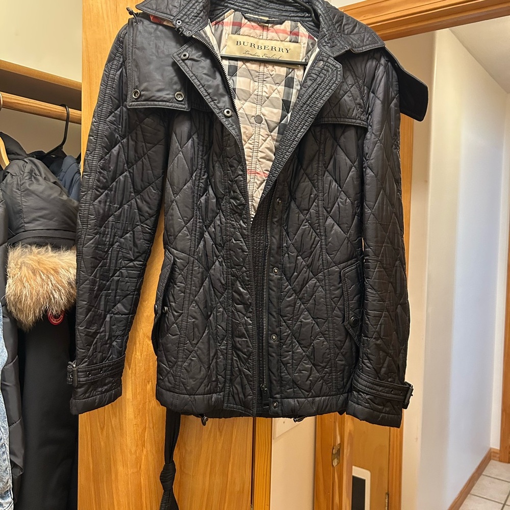 Burberry Black Utility Jacket with Quilted Design